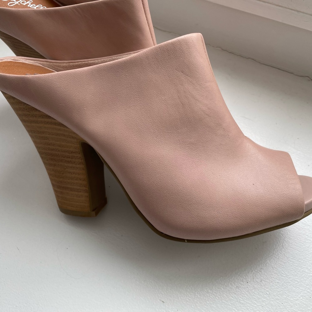 Size 9 open toed heel sandals.